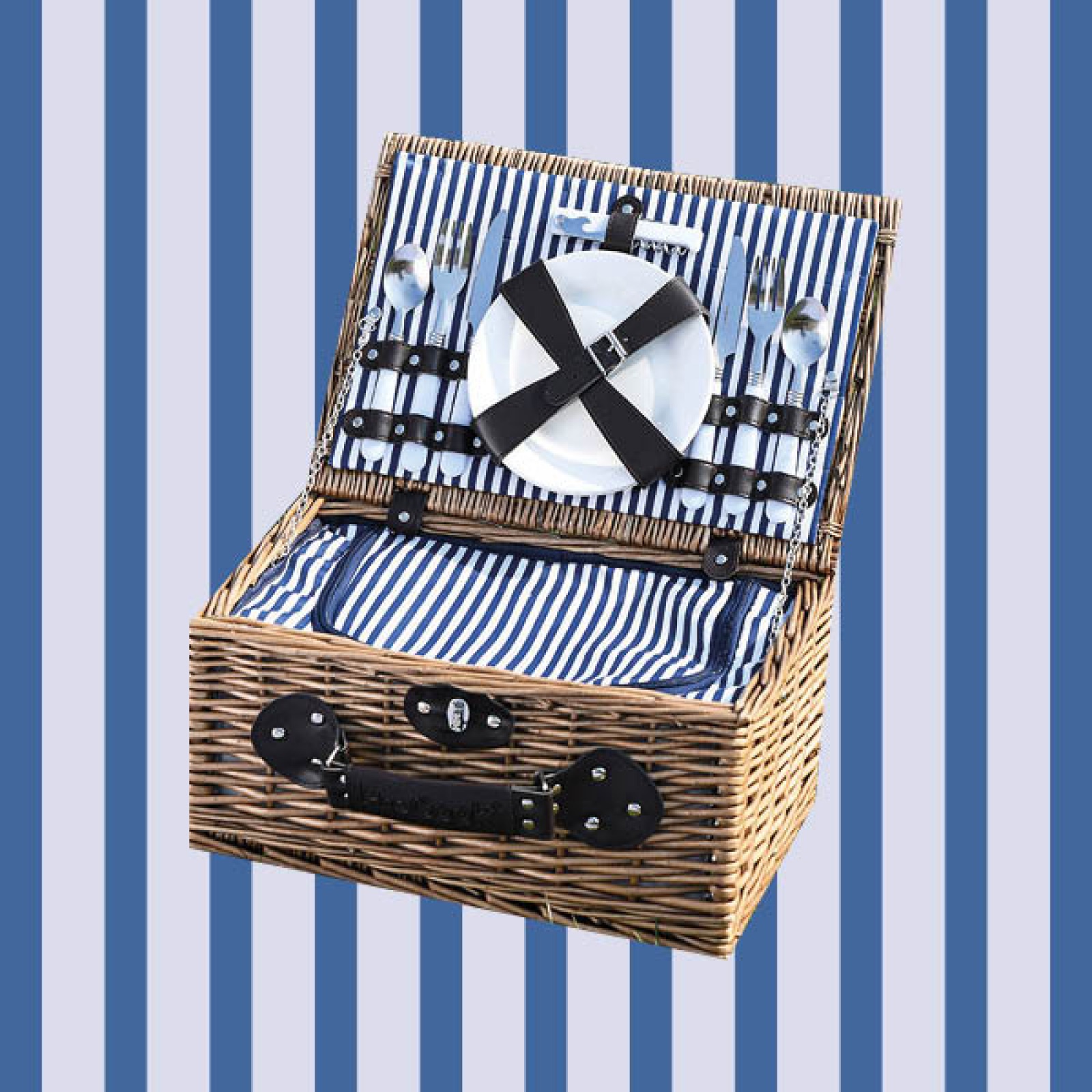 Summer Picnic Essentials Rugs, Picnic Basket, Wine and Cheese Living